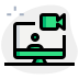external online-web-cam-chatting-with-client-on-desktop-meeting-green-tal-revivo icon