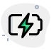 external phone-charging-indication-logotype-with-bolt-logotype-battery-green-tal-revivo icon