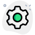 external setting-cog-wheel-tooth-gear-shape-isolated-on-white-background-setting-green-tal-revivo icon