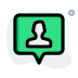 external single-male-user-chatting-with-their-family-members-closeupman-green-tal-revivo icon