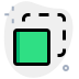 external square-box-shape-selection-application-button-equal-sides-selection-green-tal-revivo icon