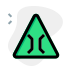 external triangular-shape-signboard-with-a-narrow-bridge-lane-traffic-green-tal-revivo icon