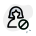 external user-blocked-on-a-social-media-platform-closeupwoman-green-tal-revivo icon