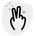external victory-or-peace-with-two-finger-hand-gesture-votes-green-tal-revivo icon