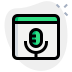 external web-browser-with-audio-support-isolated-on-a-white-background-seo-green-tal-revivo icon