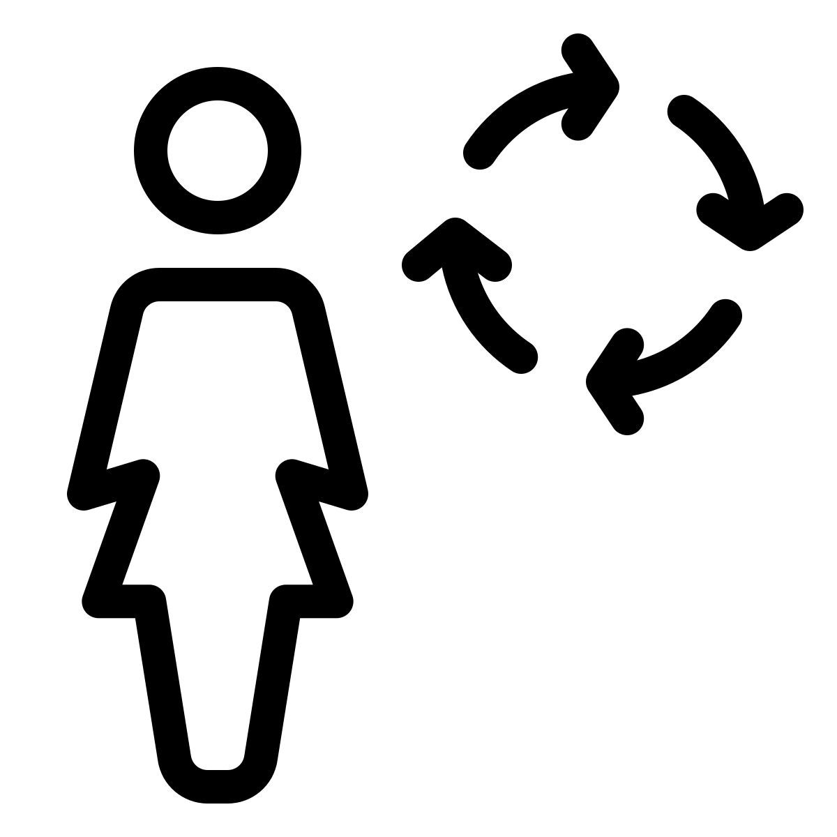 person rotation icon