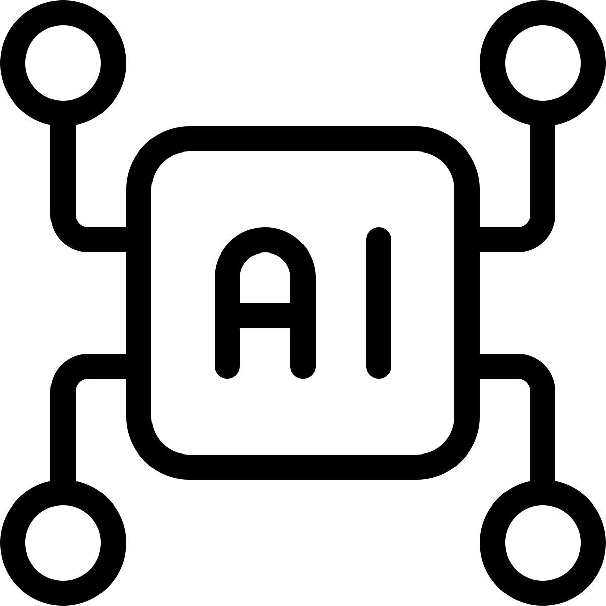 artificial intelligence network icon