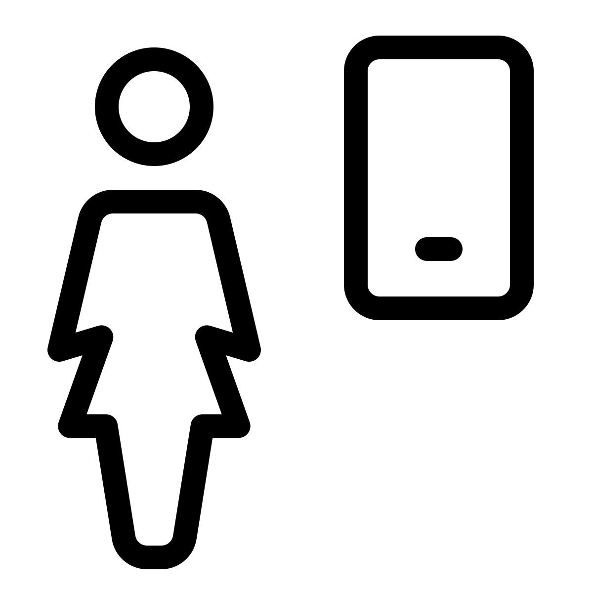 smartphone owner icon