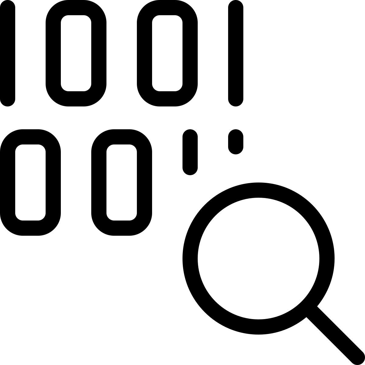pesquisa de código binário icon