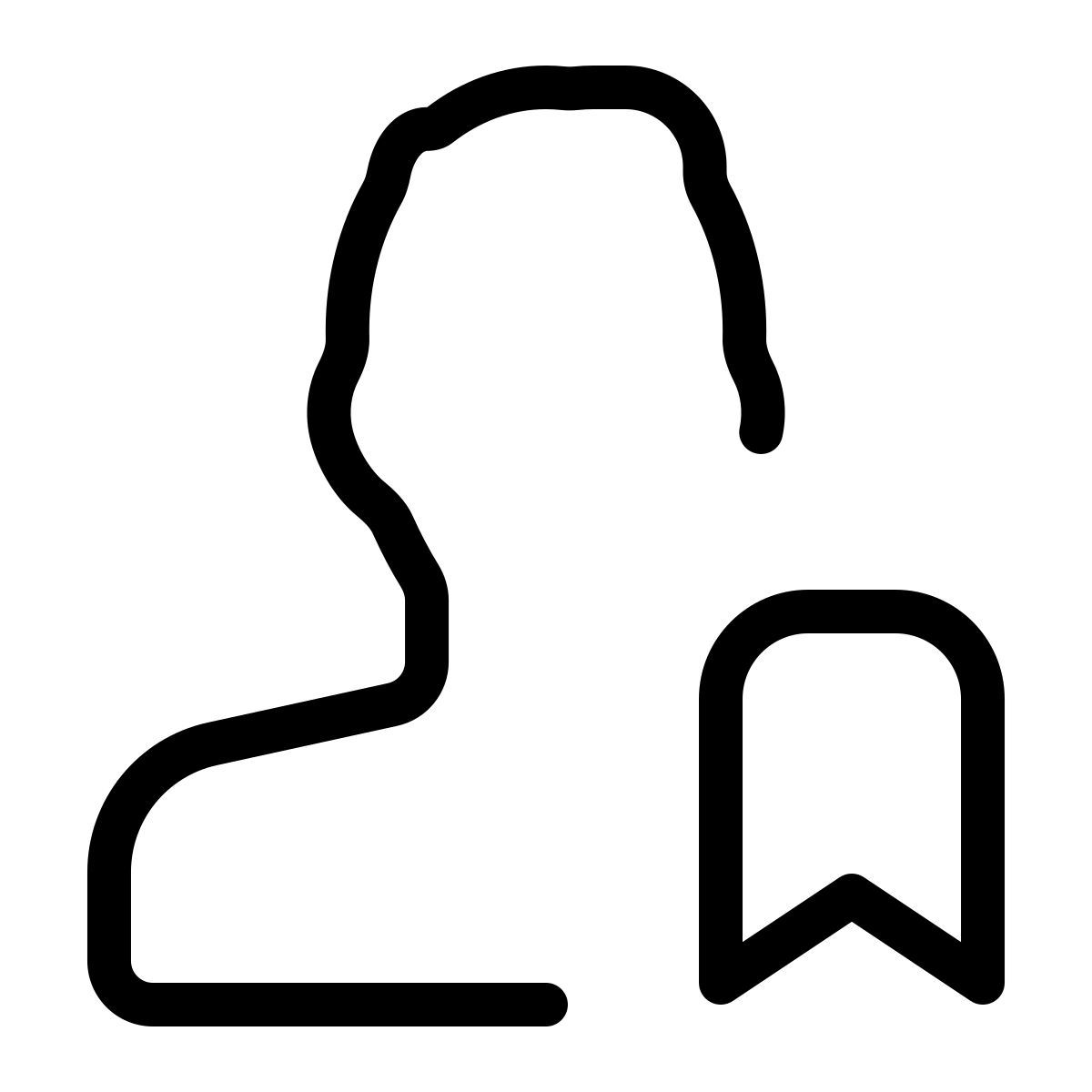 user bookmark icon