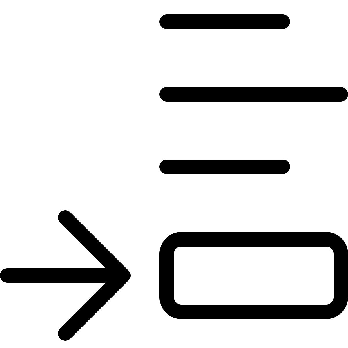 right footer alignment icon