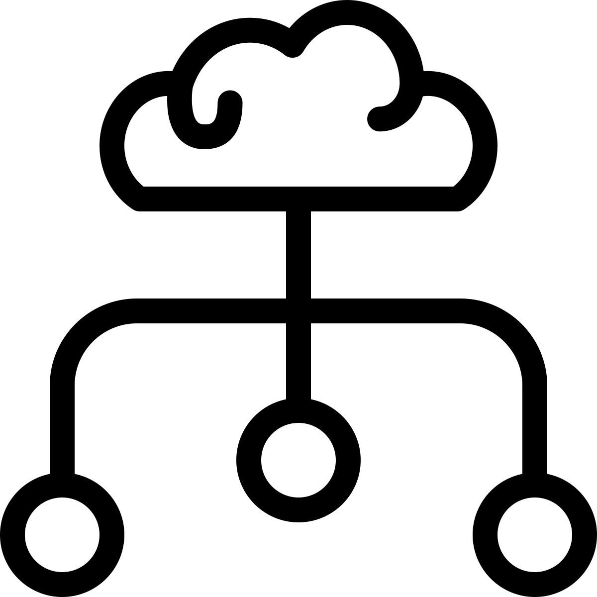 brain flowchart icon