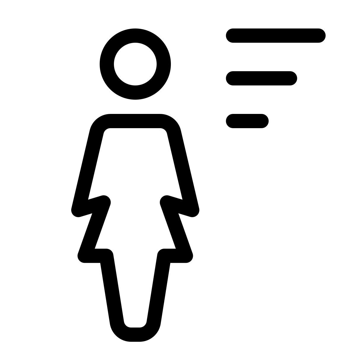 left aligned user list icon