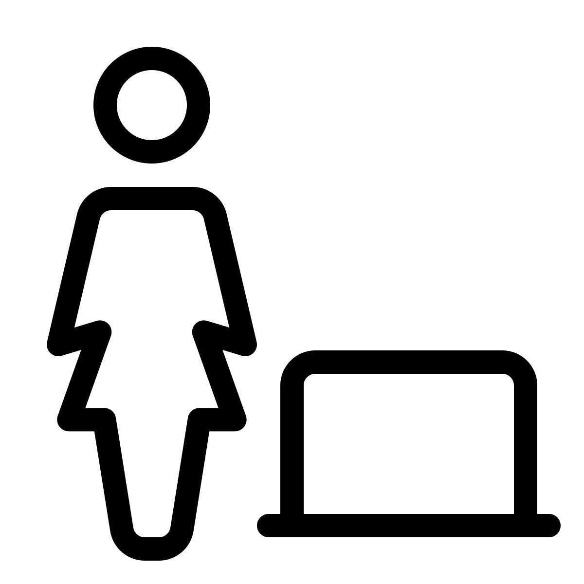 laptop user icon