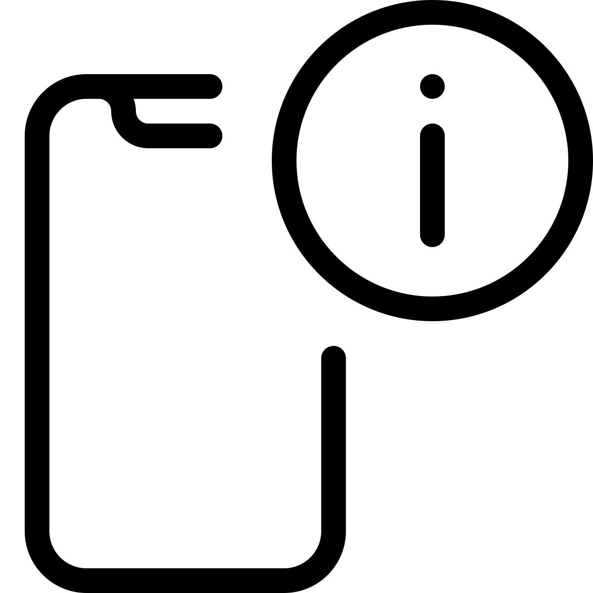 smartphone info icon