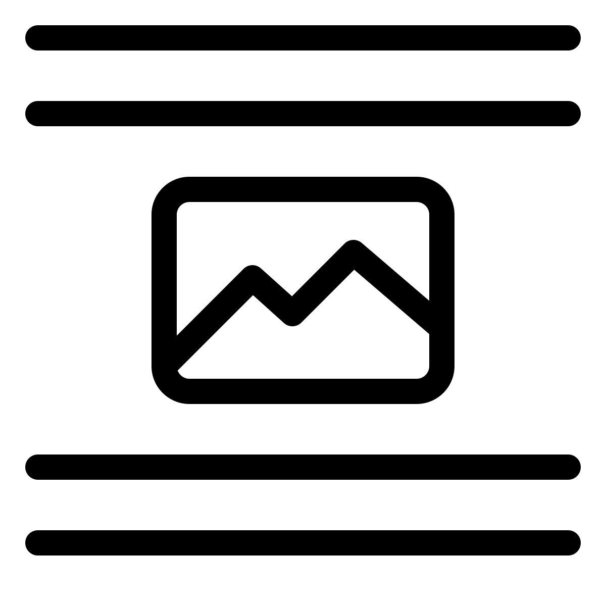 centered image text wrap icon