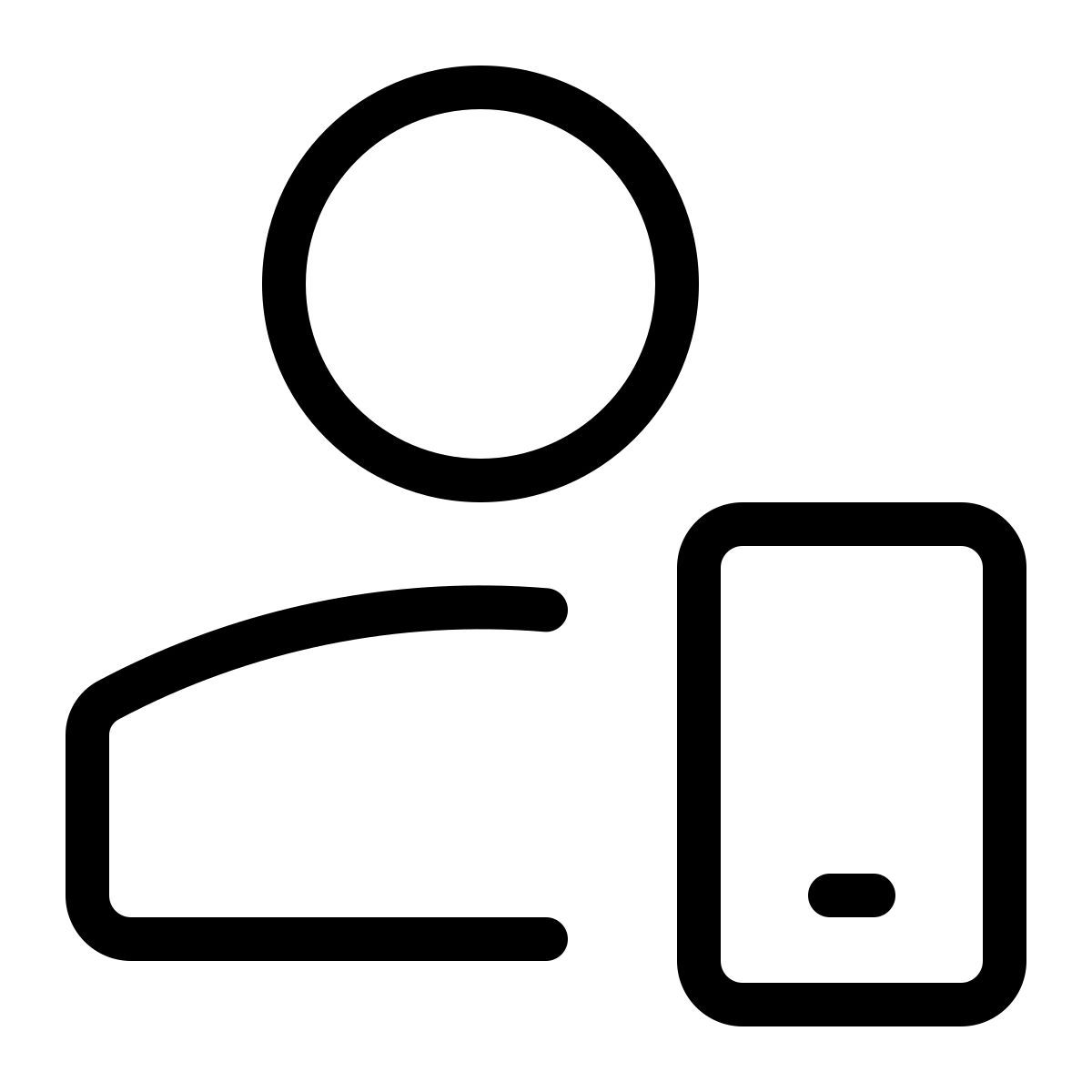 usuario de teléfono inteligente icon
