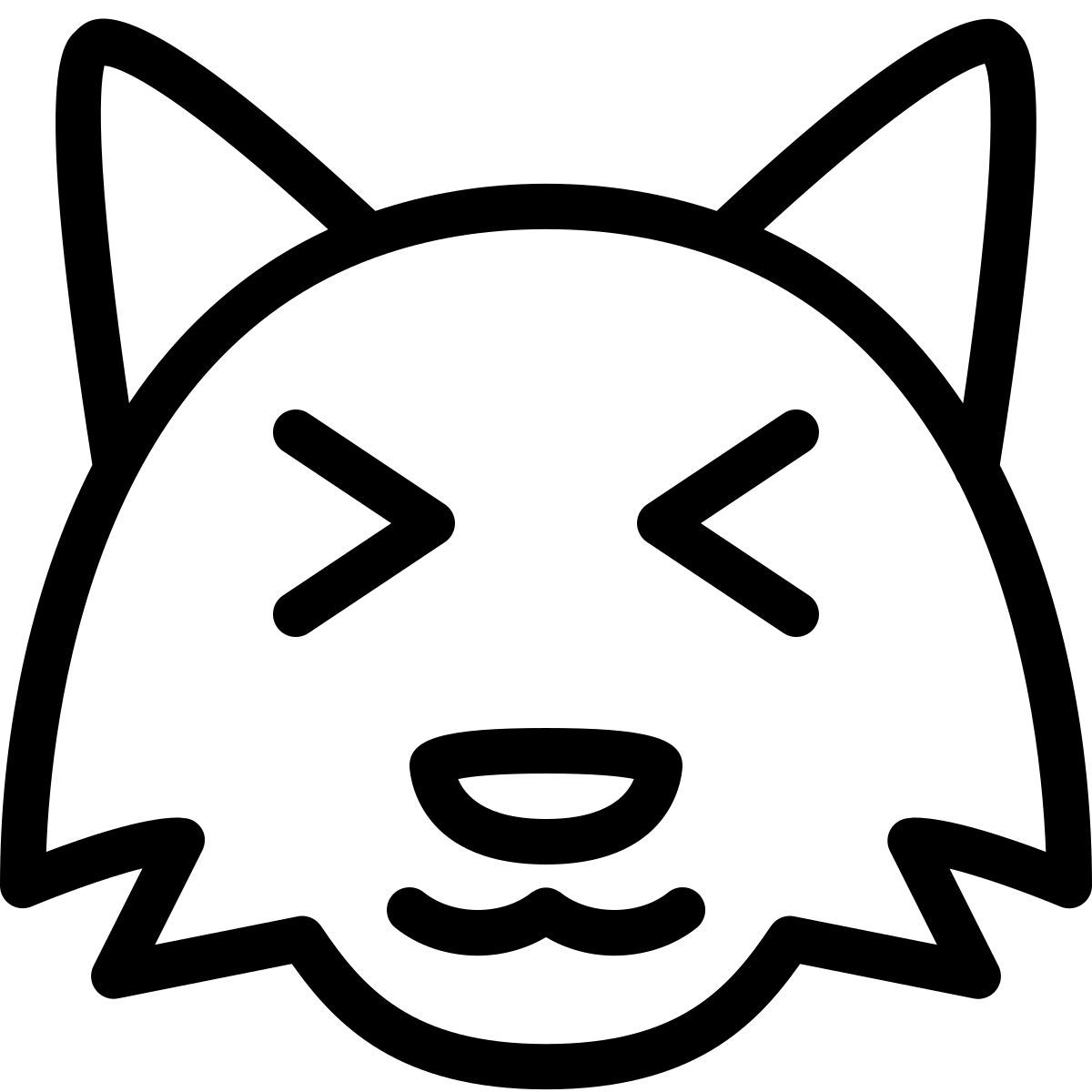 emoji de zorro entrecerrando los ojos icon
