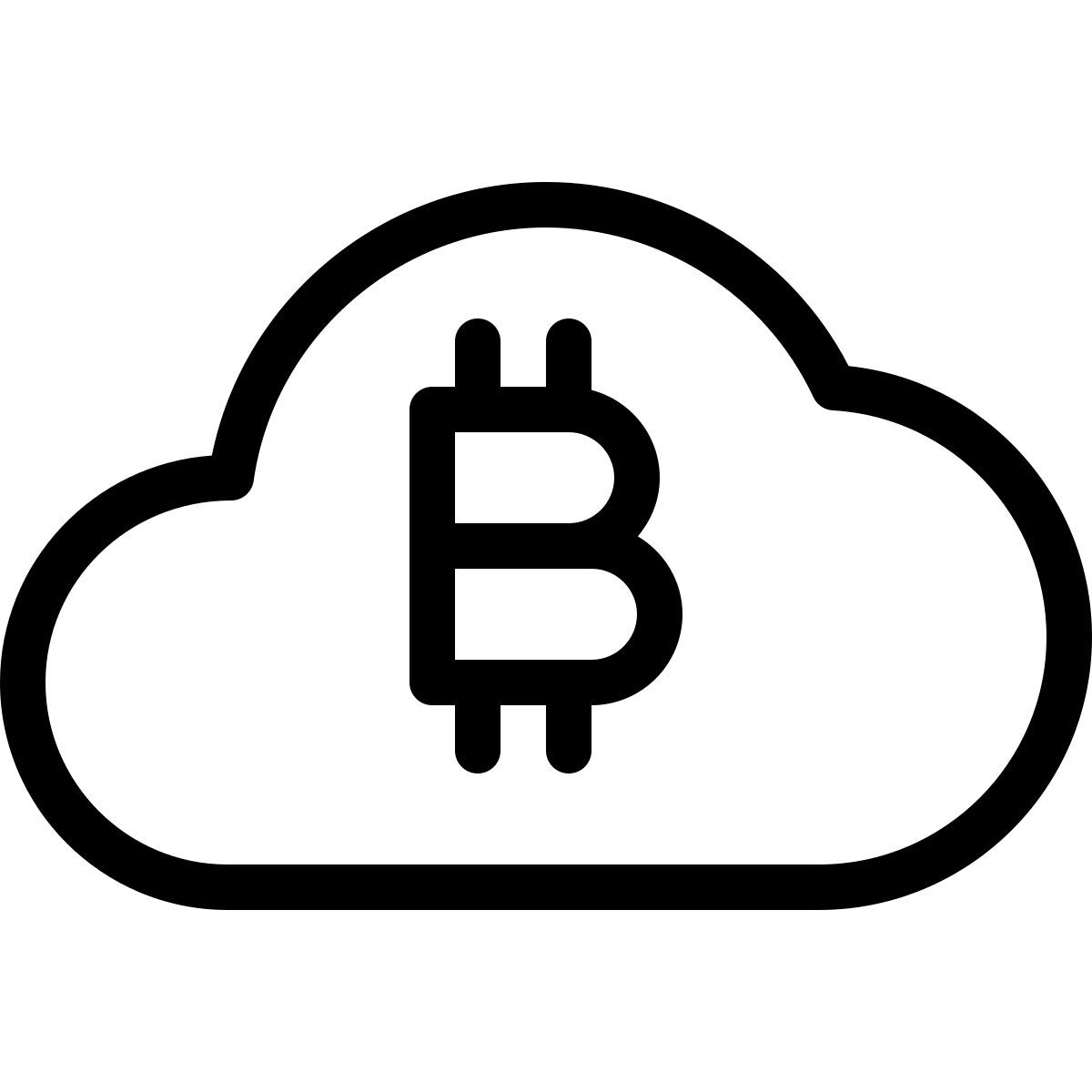 bitcoin cloud icon