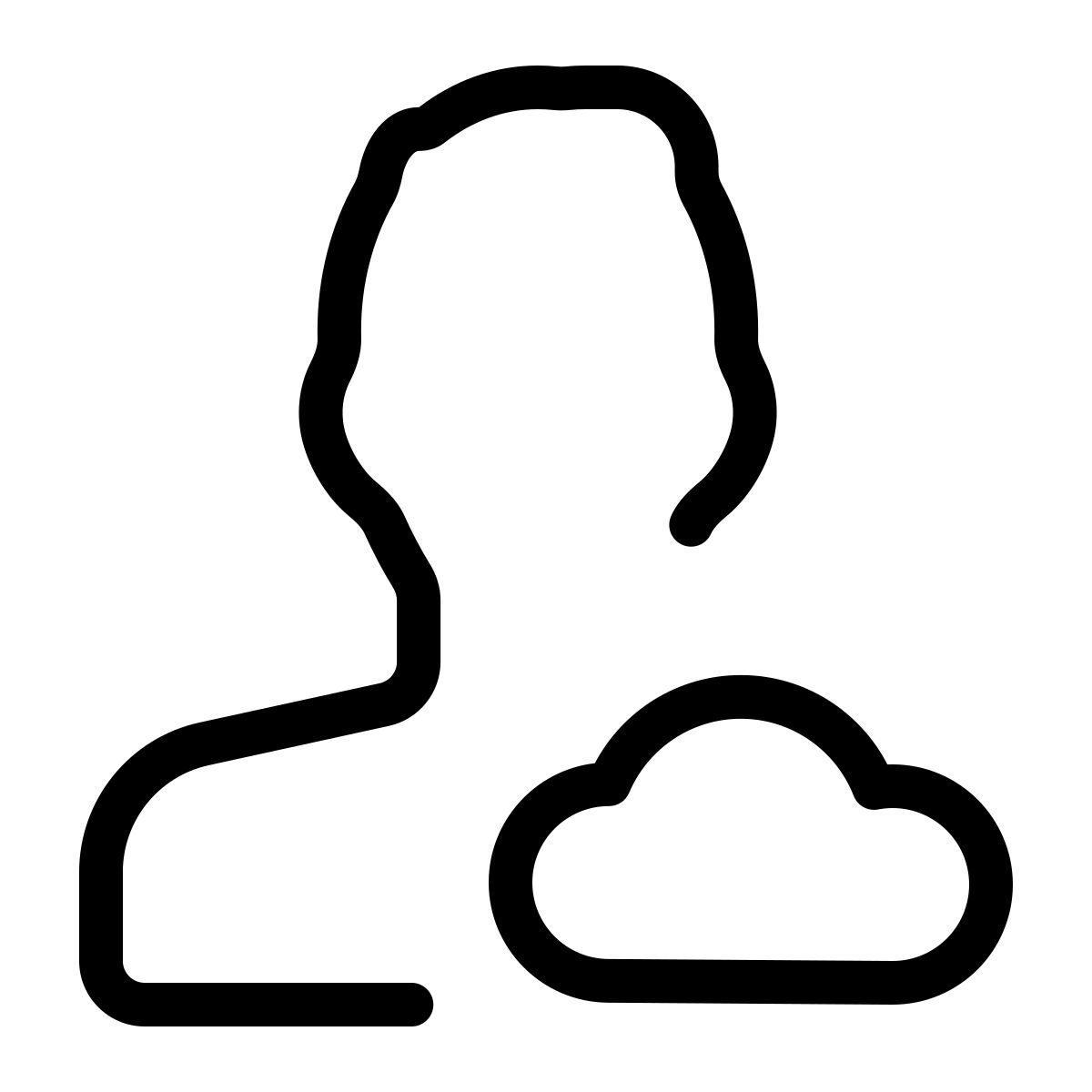 utilisateur du cloud icon