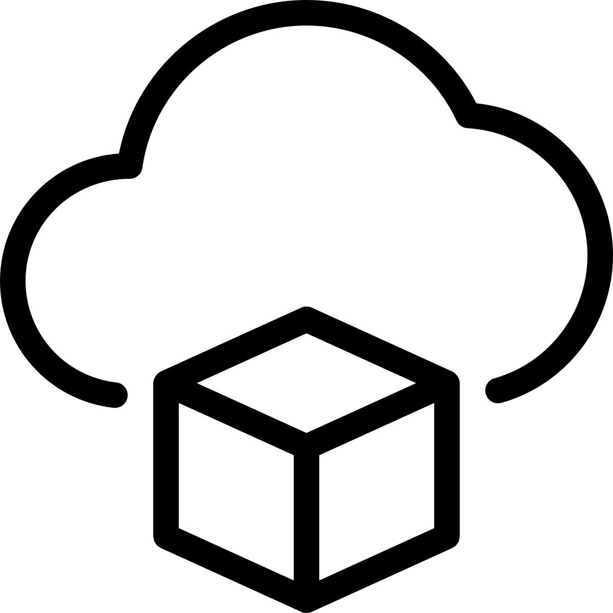blockchain cloud icon