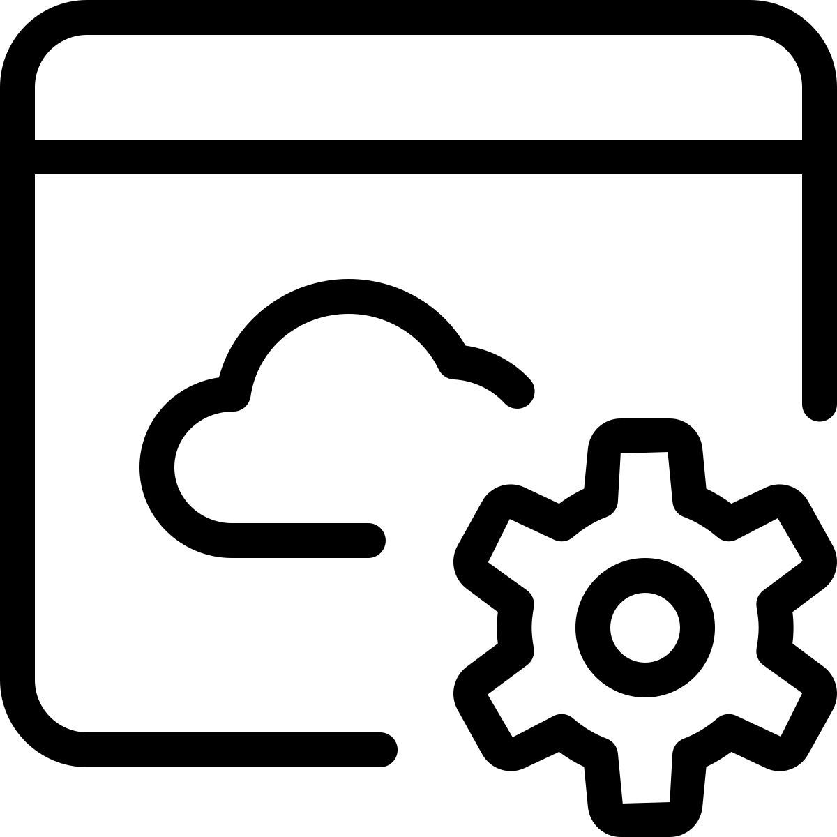 Paramètres du serveur cloud icon