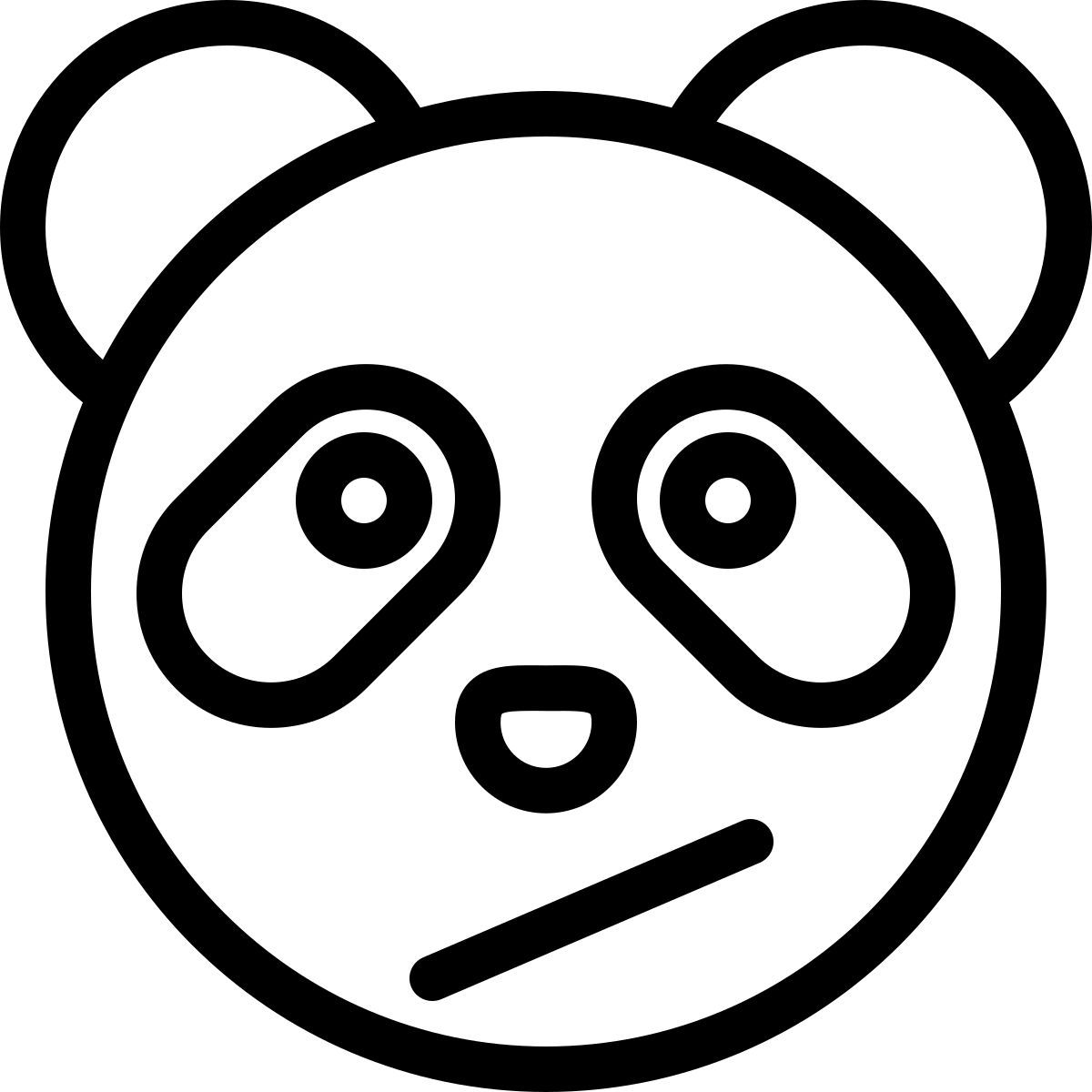 confused panda emoji icon