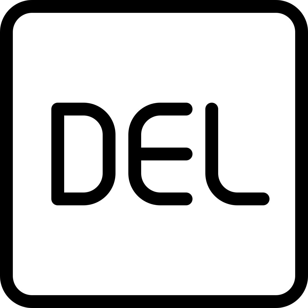 delete key icon