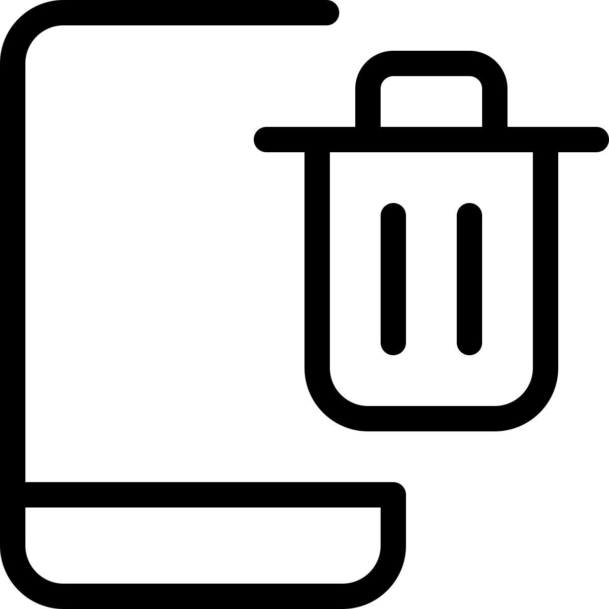 excluir aplicativo móvel icon