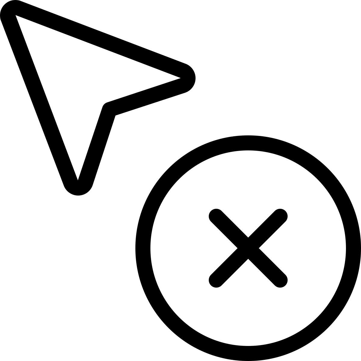 externo excluir seleção cursor apontar e desmarcar indicador seleção luz tal revivo icon