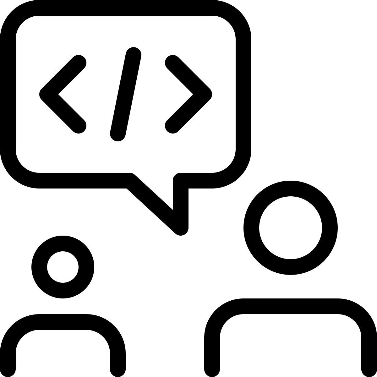 code discussion icon
