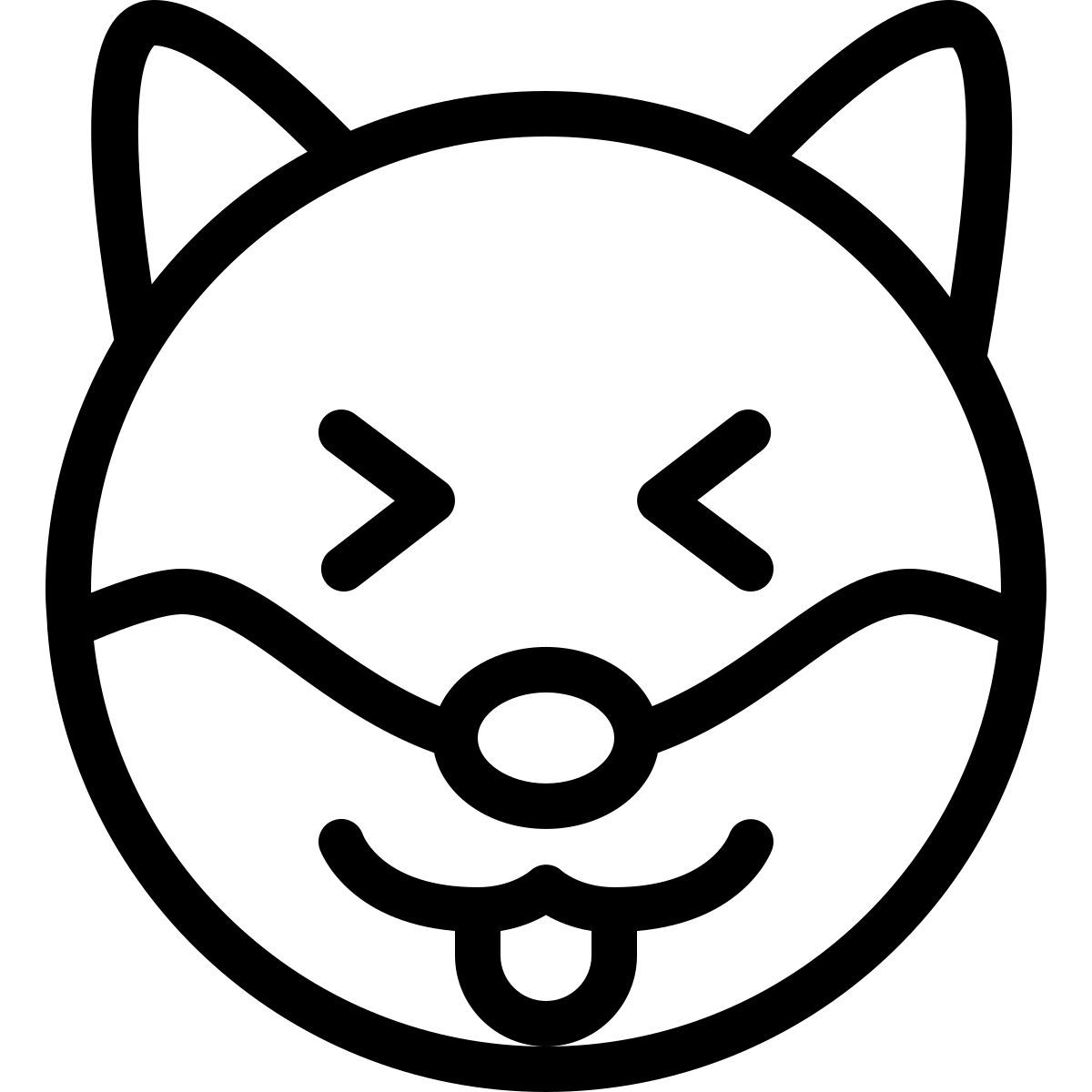 emoji de cachorro semicerrado com língua icon