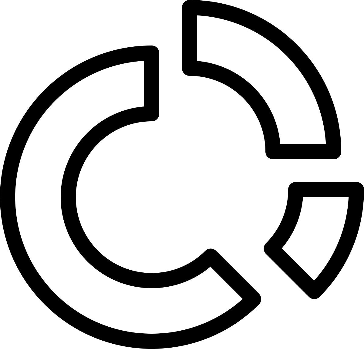 gráfico de rosquinhas icon