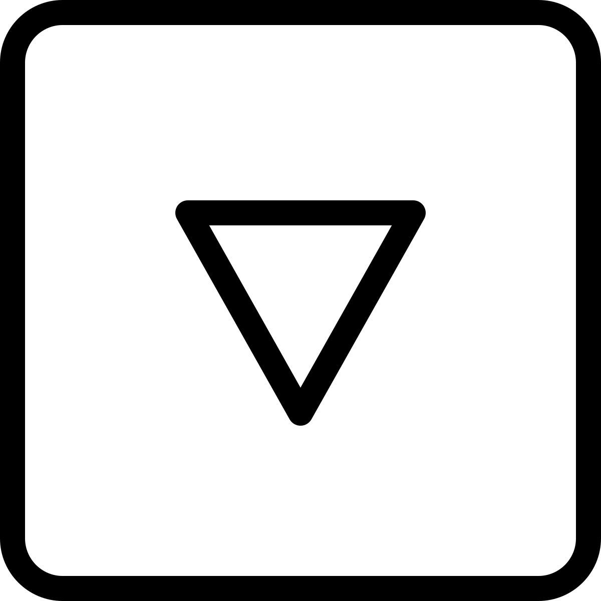 down arrow key icon
