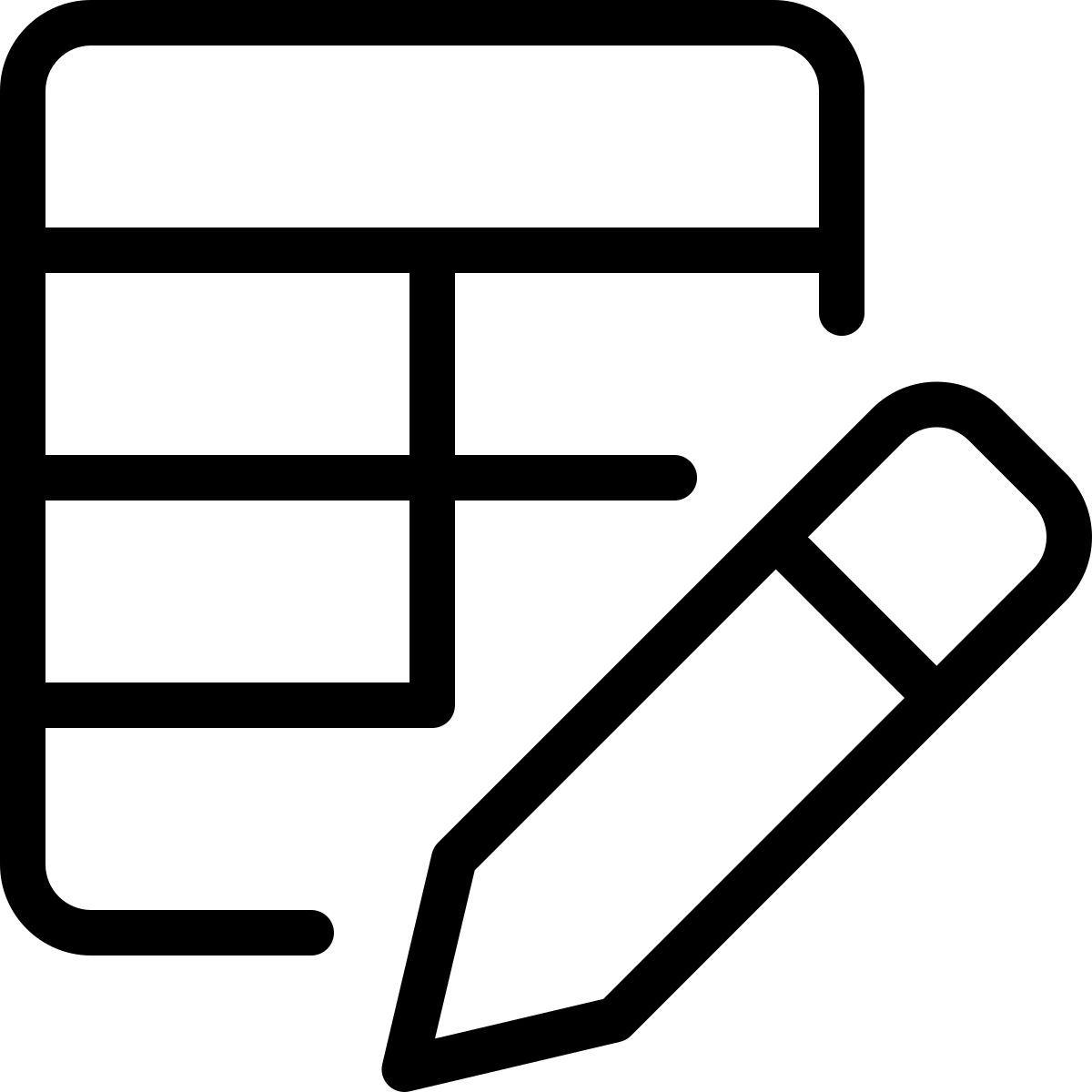 edit table icon