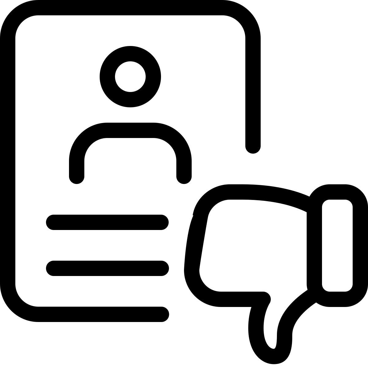 candidato rechazado icon