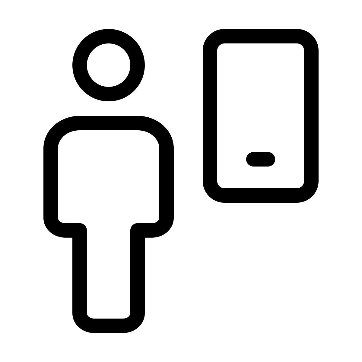 smartphone user icon