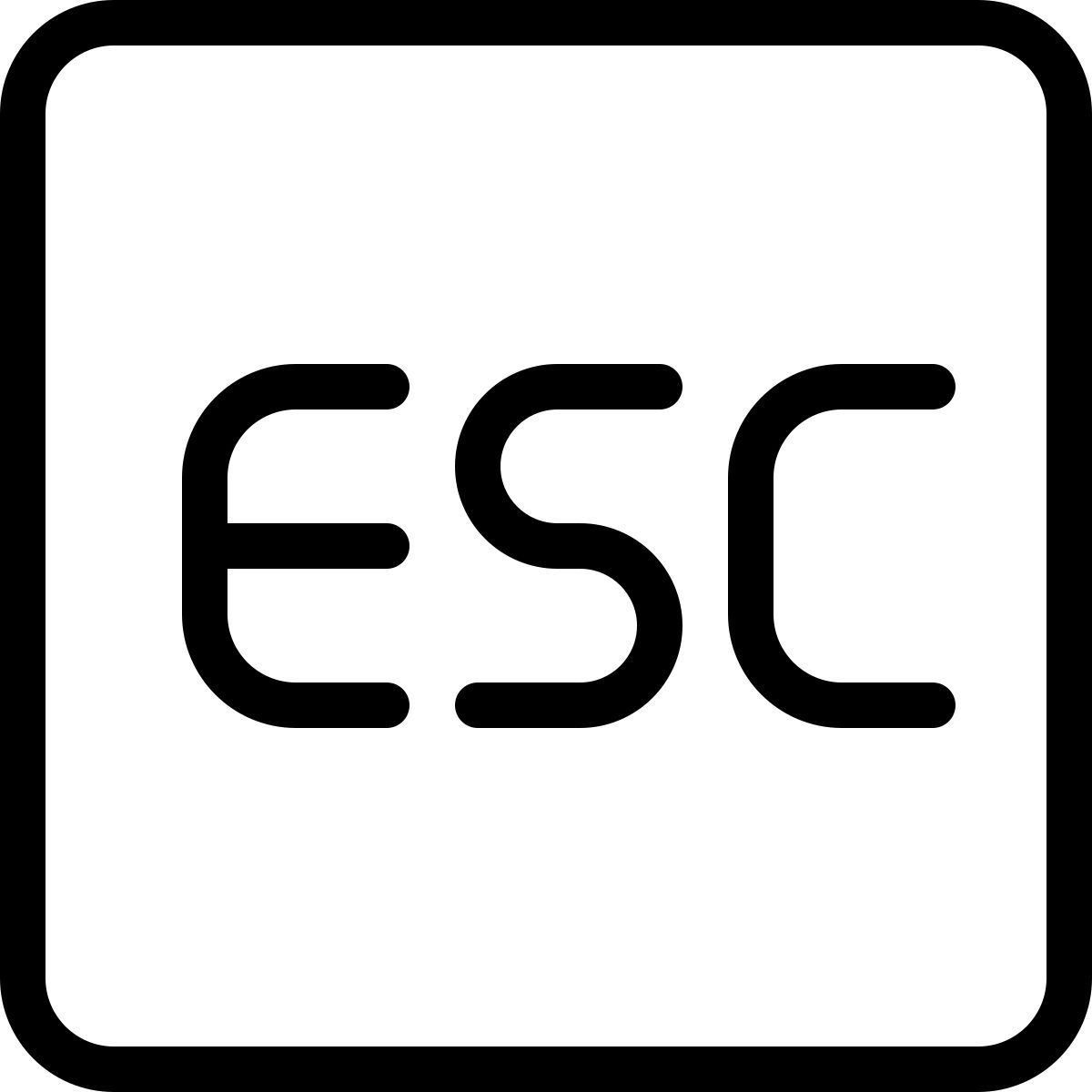 escape key icon
