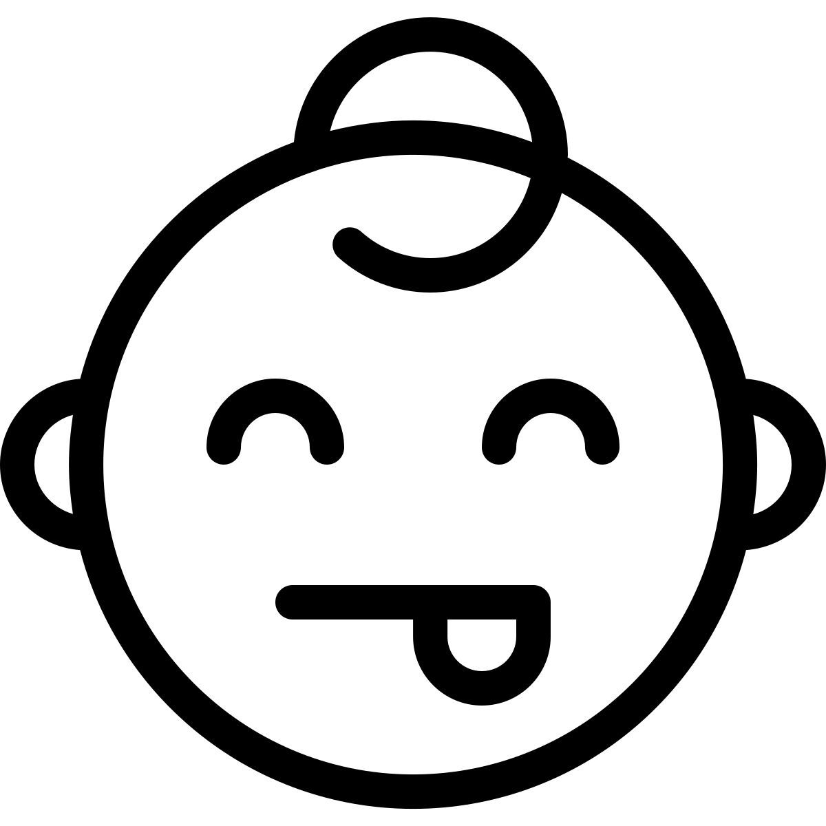 tongue out baby icon