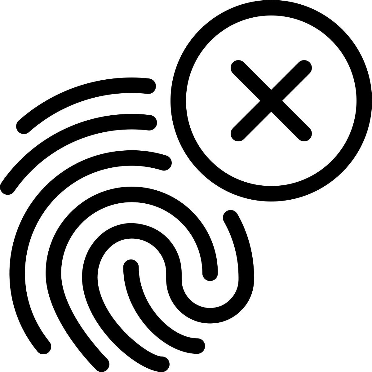 fingerprint error icon