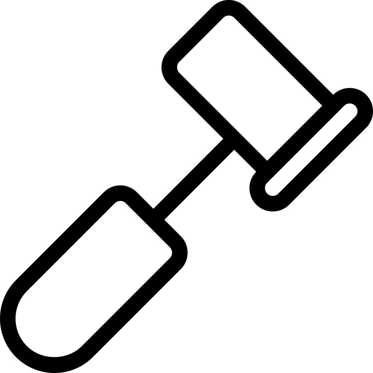 flat face hammer icon