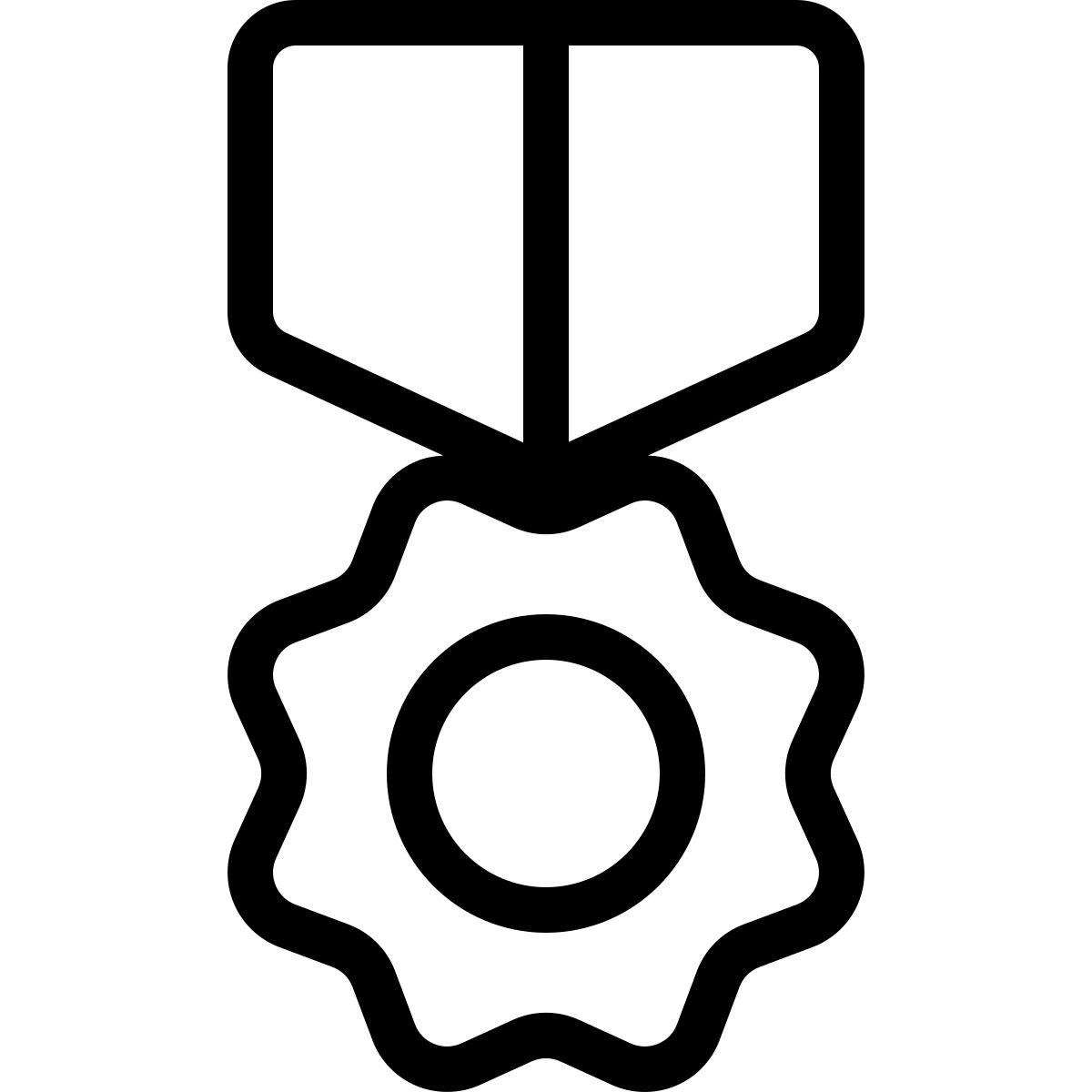 flower shaped medal icon