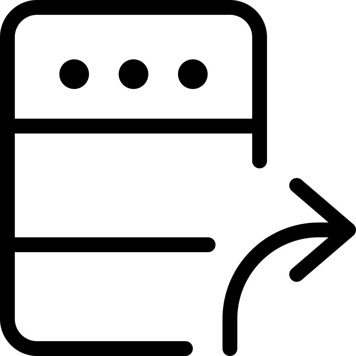 weiterleiten an server icon