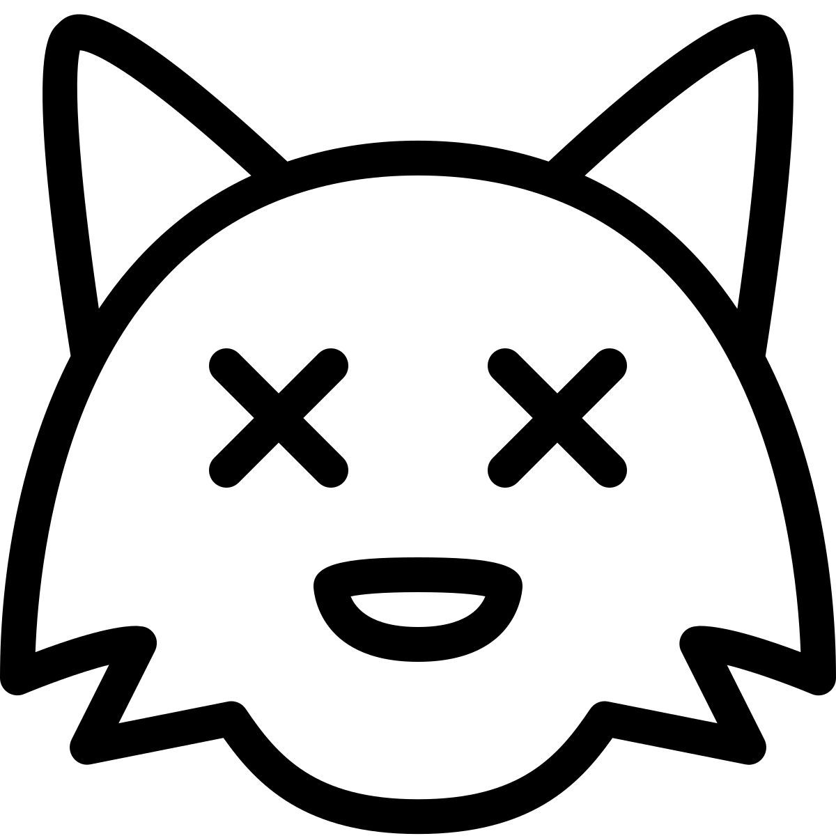 emoji renard aux yeux barrés icon