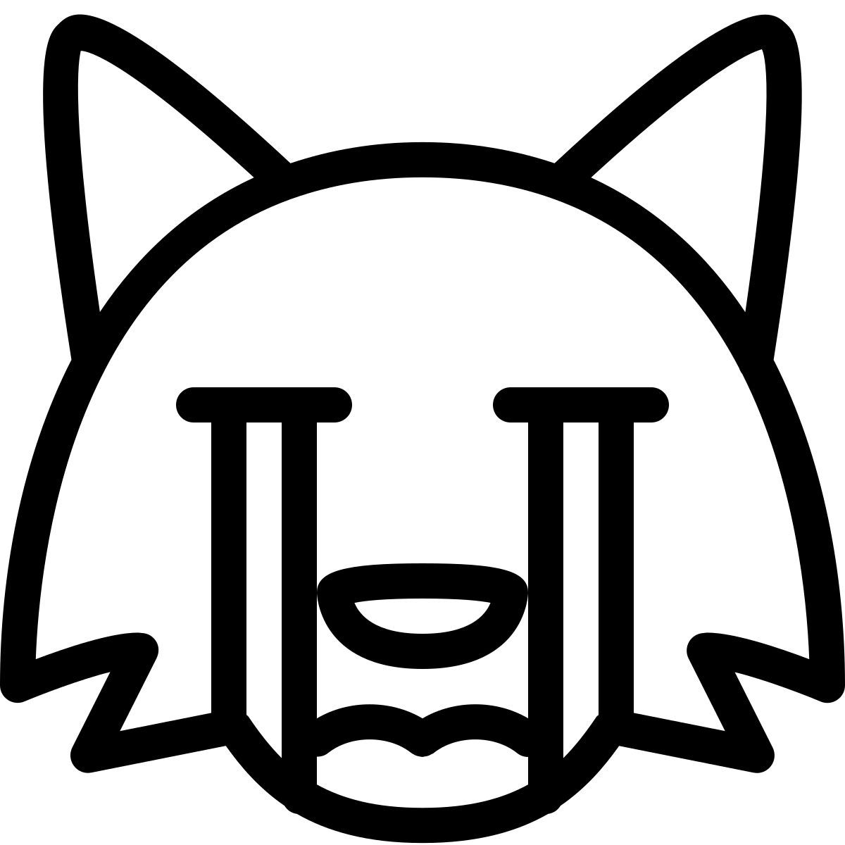 loudly crying fox emoji icon