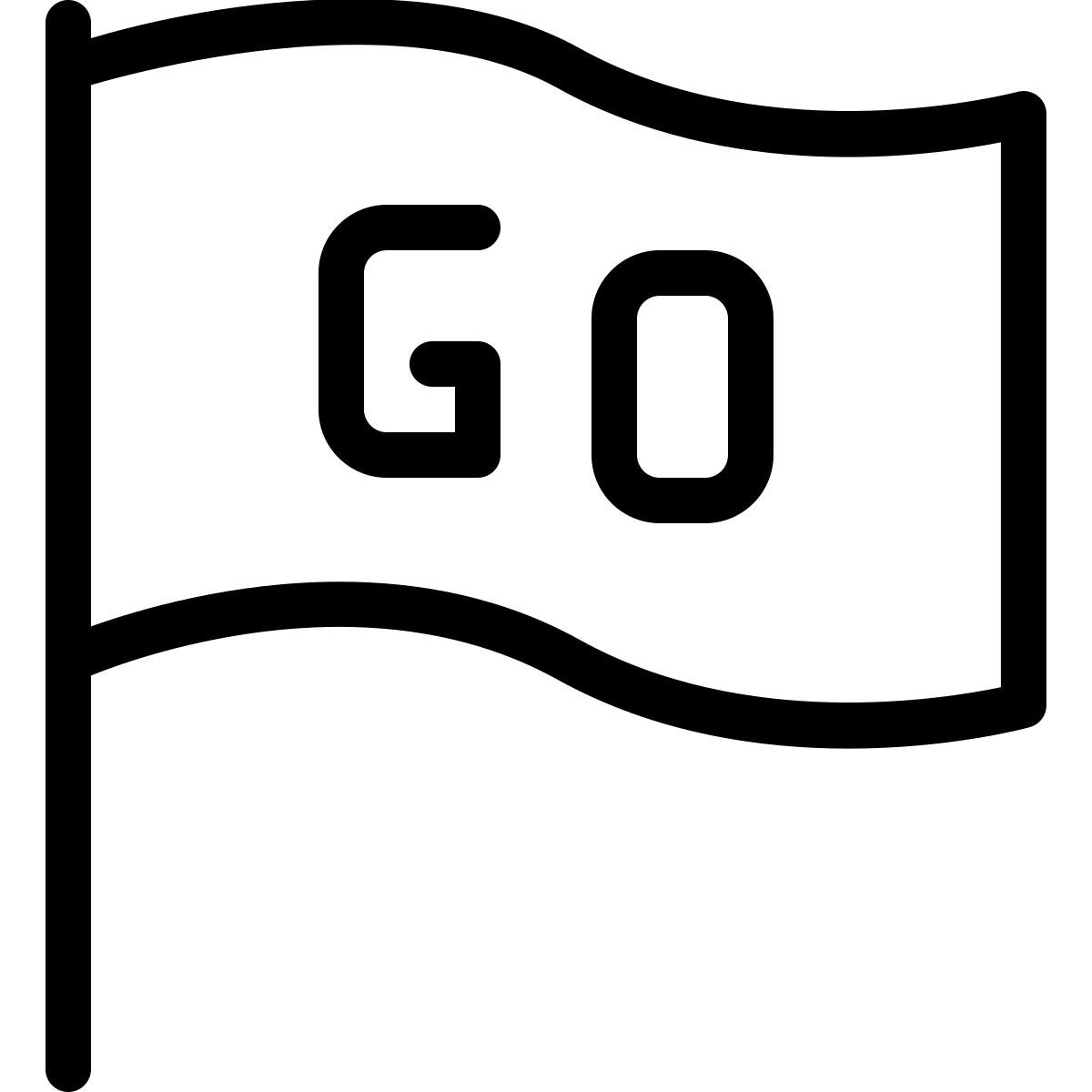 go waving flag icon