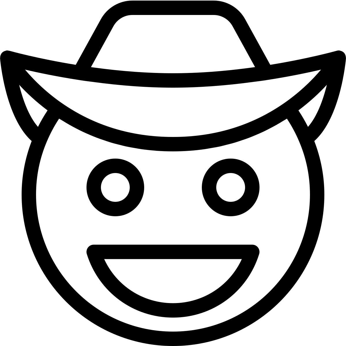 lächelnder cowboy icon