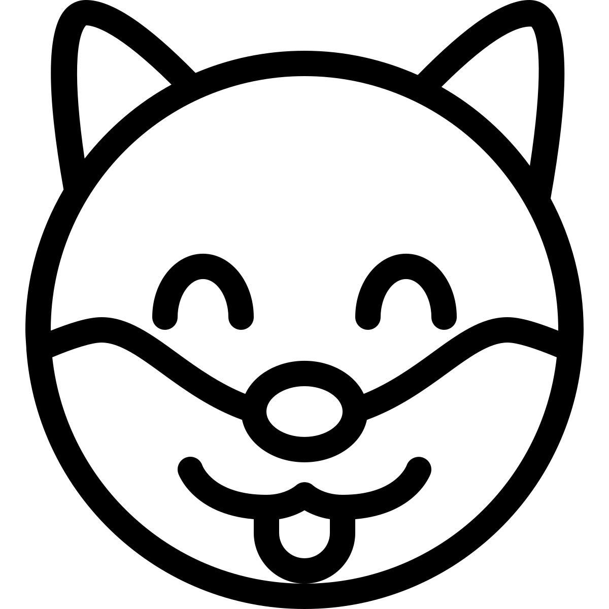 emoji de cachorro feliz com língua icon