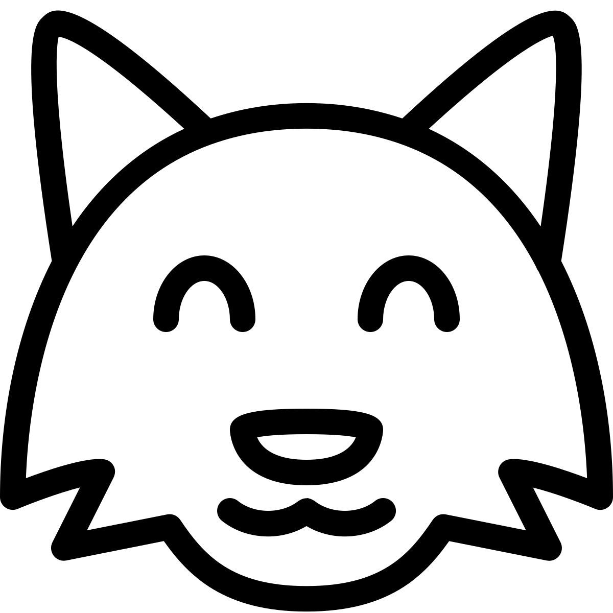 happy fox emoji icon