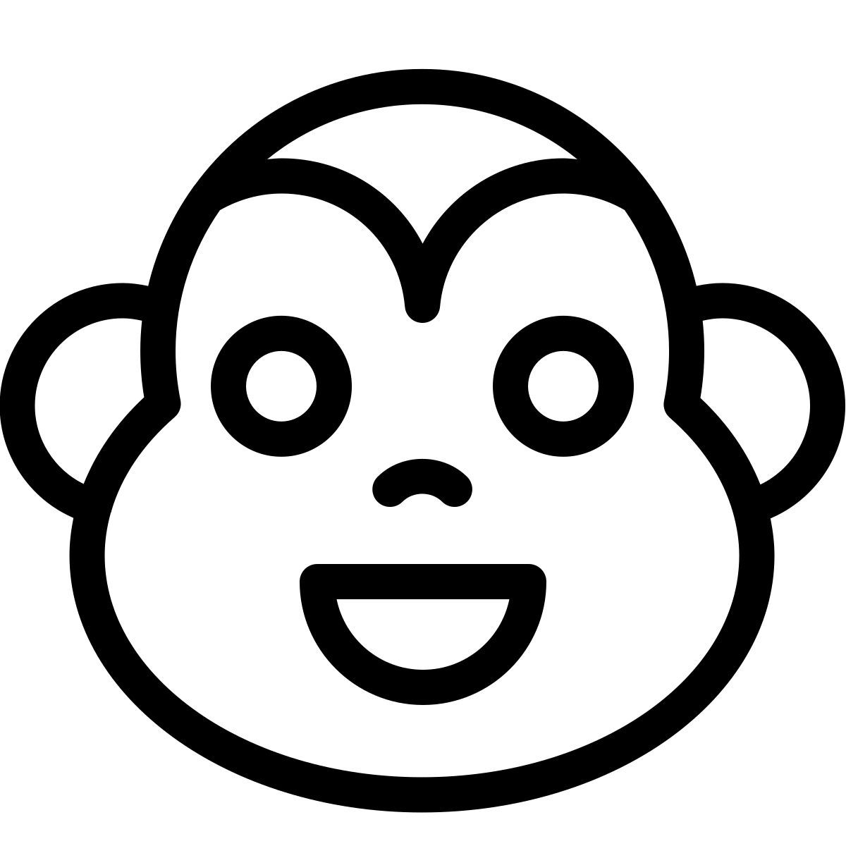 emoji singe souriant icon